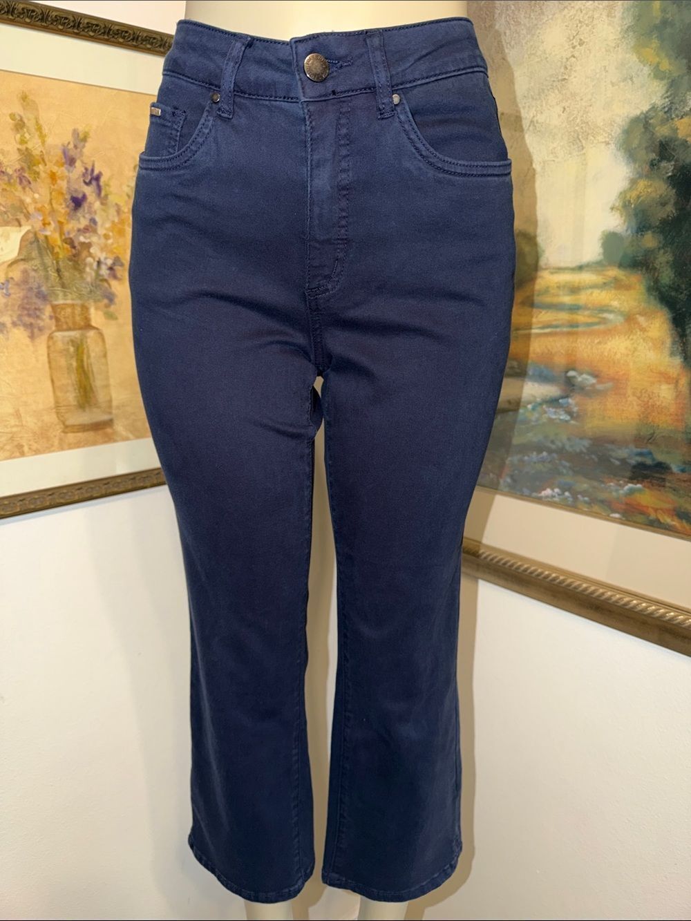 NWT FDJ Mid-Rise Navy OLIVIA Jeans Size 6